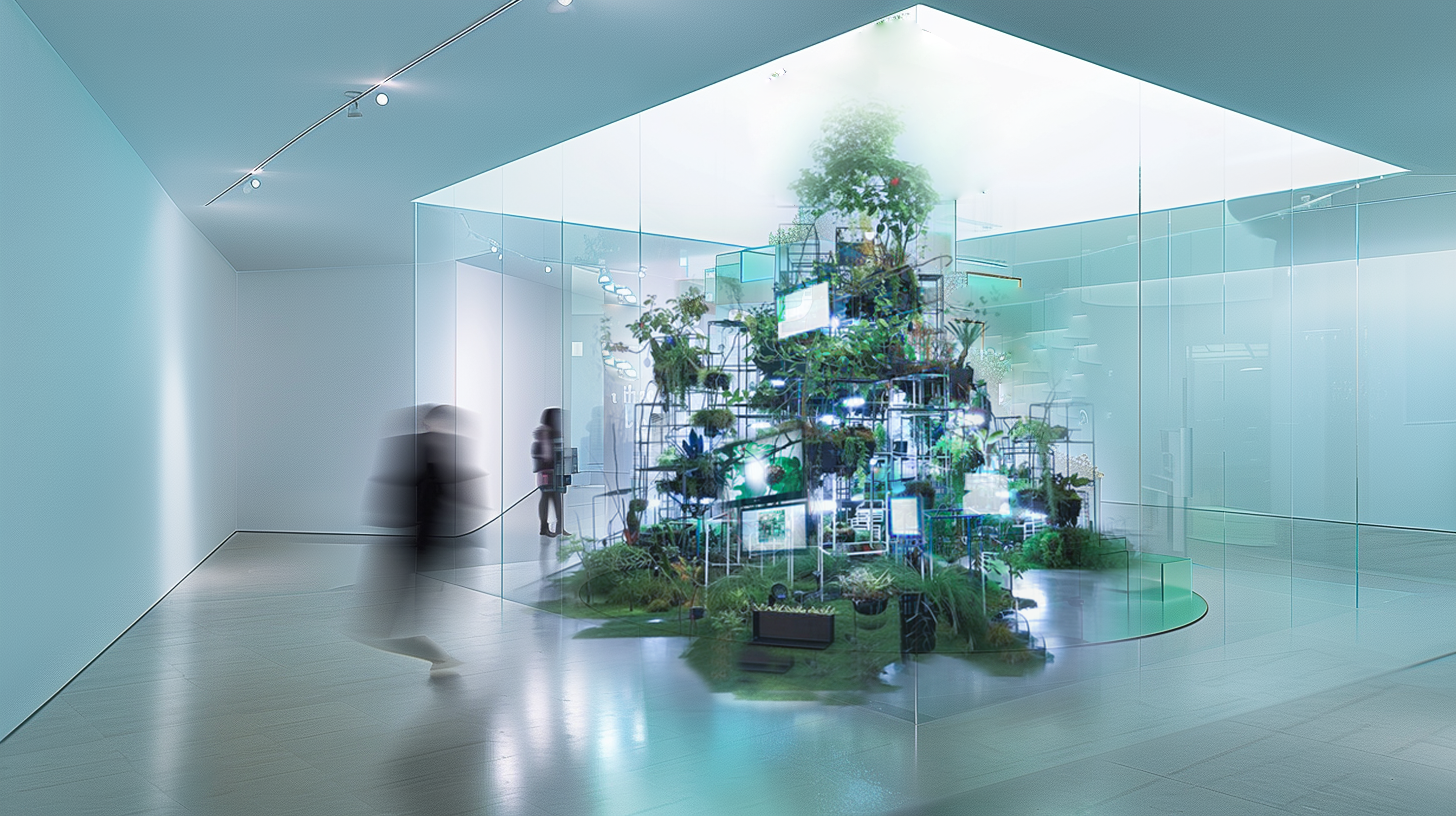 Full exhibition view — modular installation