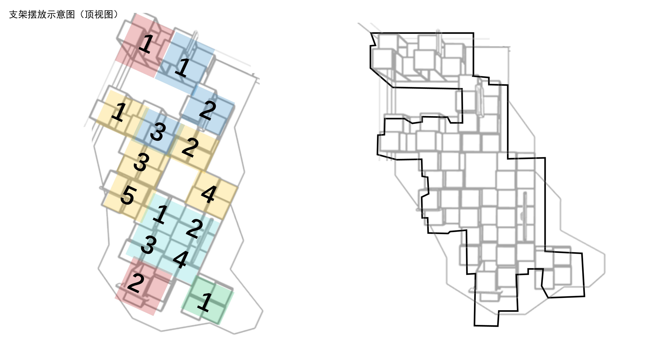 Plan grid with numbered modules