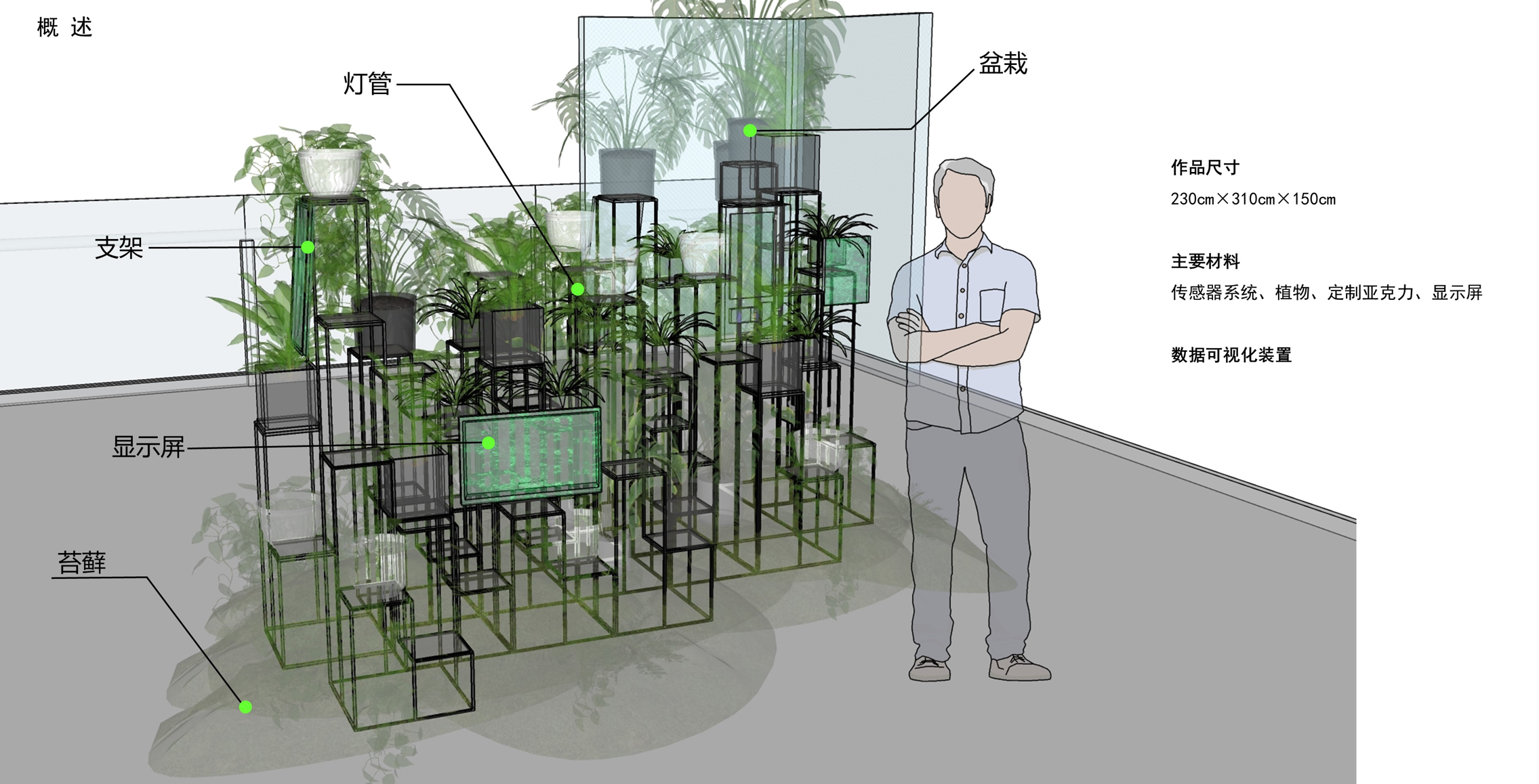 Section view of the modular structure