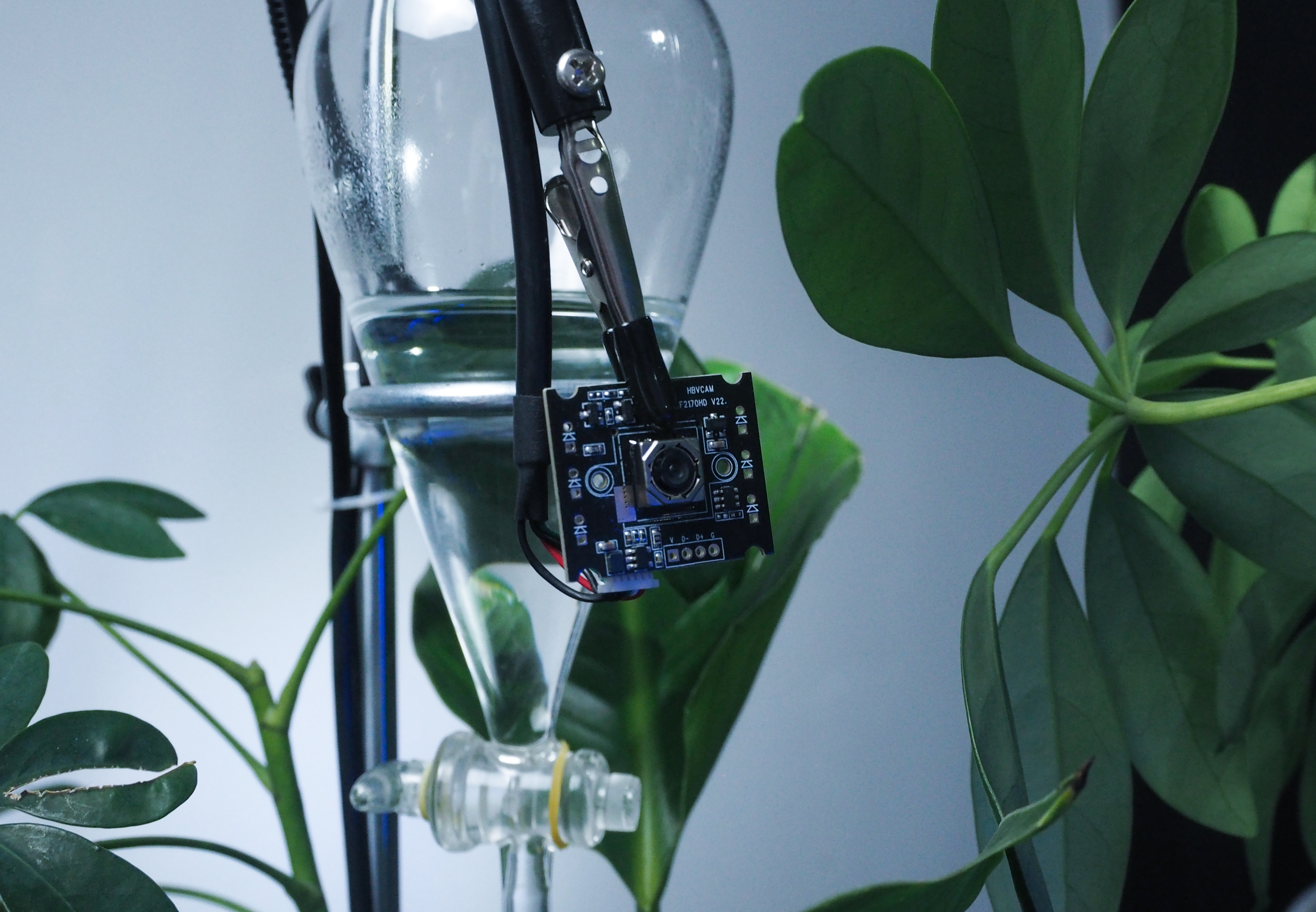 Detail — flask with mechanism